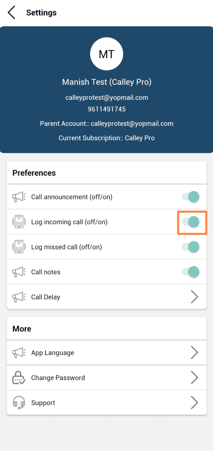 Incoming Calls Tracking 01